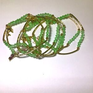 weekly bracelets with different charms in 14k gold plated